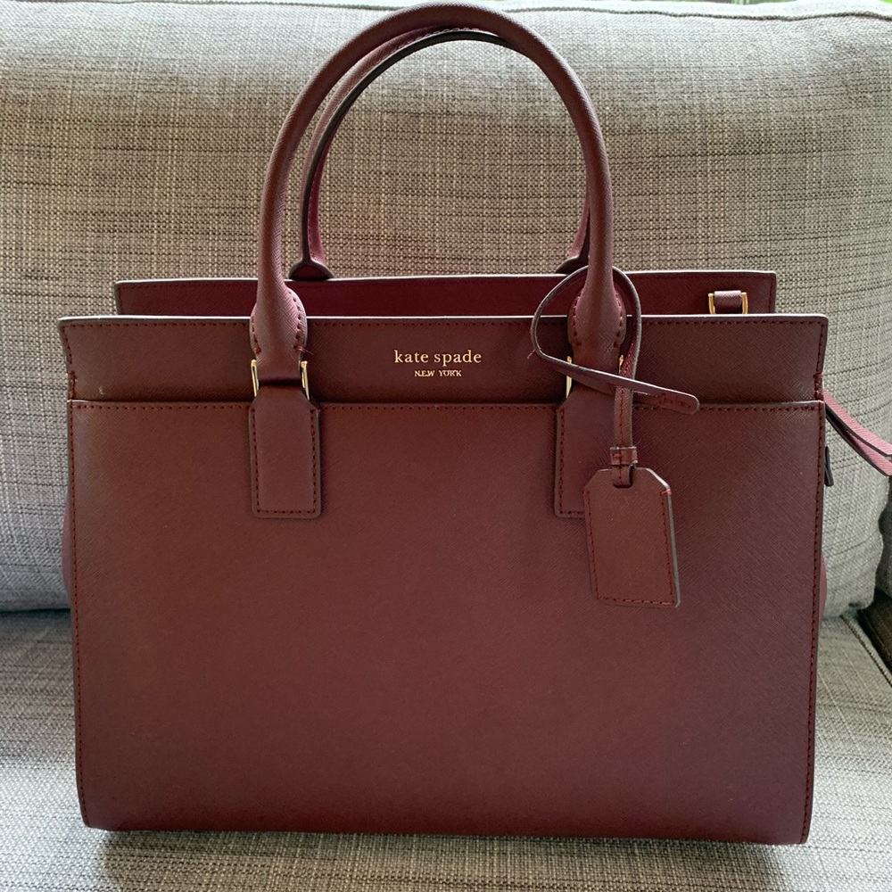 LARGE SATCHEL CAMERON CHERRYWOOD KATE SPADE BAG - Picture 7 of 14